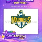 Free Seattle Mariners Anchor Free Blue and Yellow Sport Logos Free SVG - Instant Download