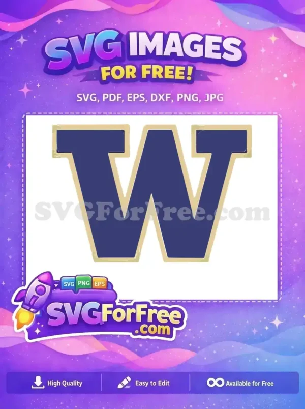Free Purple Letter W Free Sport Logos Design Free SVG