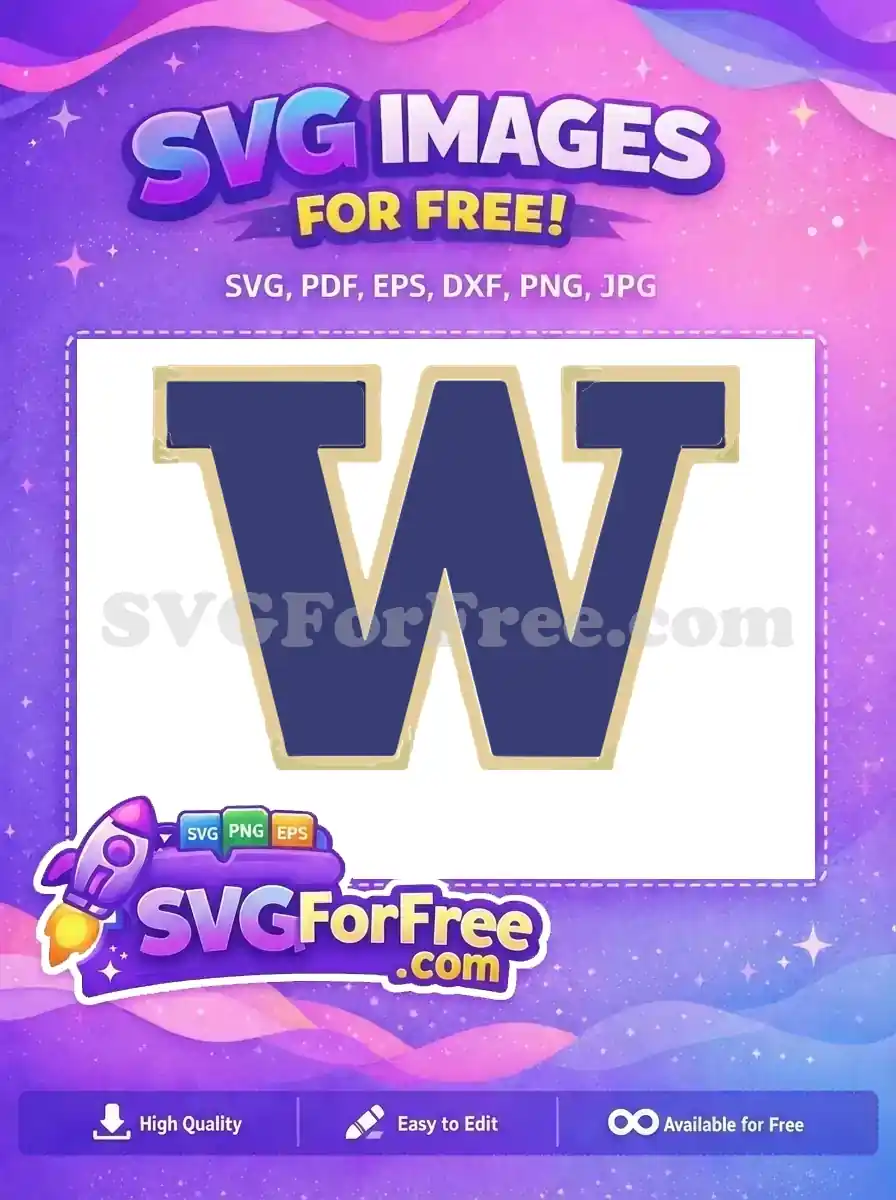 Free Purple Letter W Free Sport Logos Design Free SVG