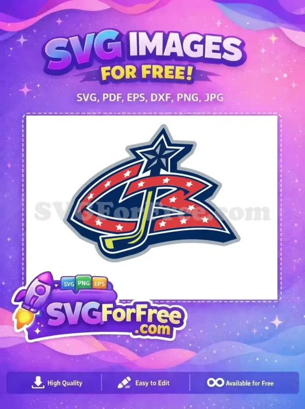 Free Red White Stars Free Blue Hockey Sport Logos Free SVG