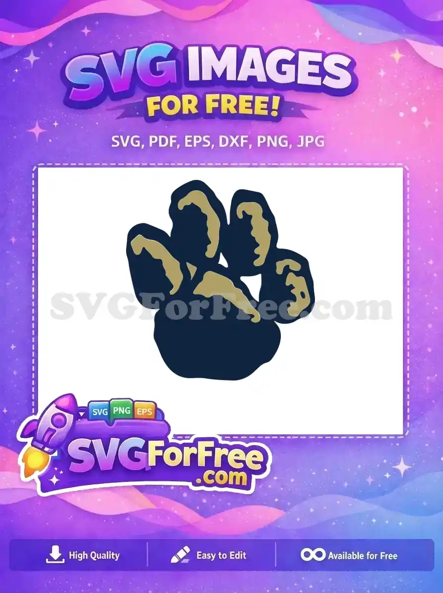 Free Navy Paw Free Tan Claw Sport Logos Free SVG