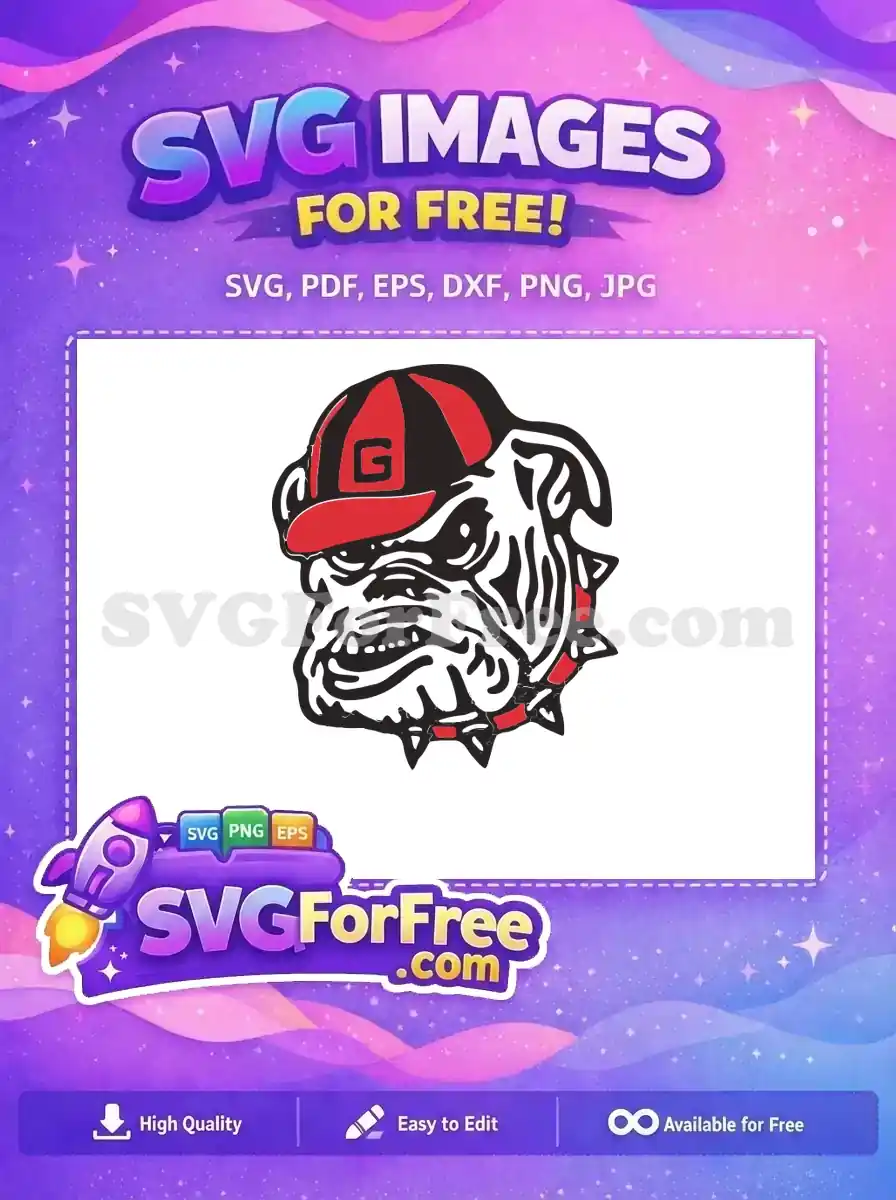 Free Bulldog Mascot Free Red Hat Sport Logos Free SVG