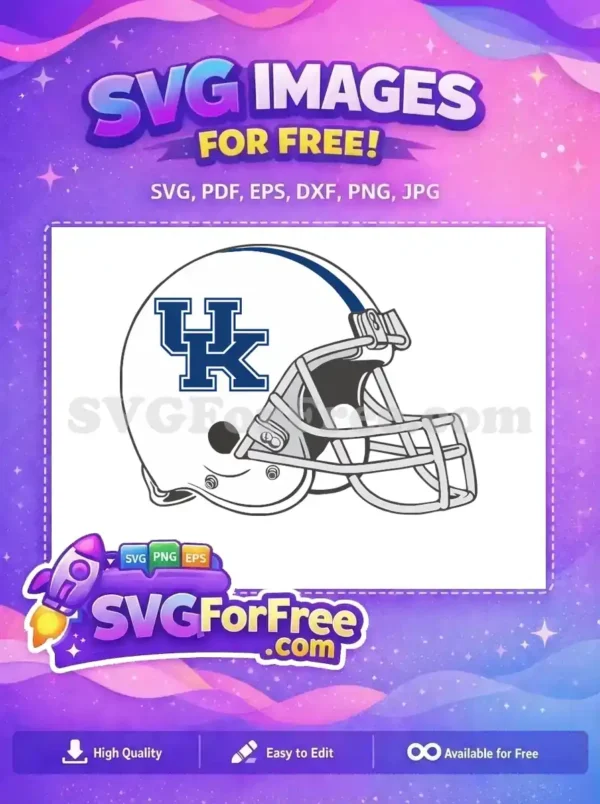 Free Kentucky Wildcats Helmet Free Blue UK Logo Sport Free SVG