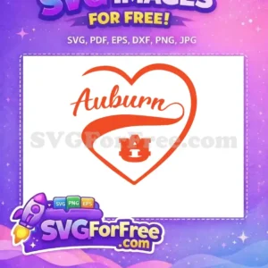 Free Auburn Tigers Heart Free College Sport Logos Free SVG