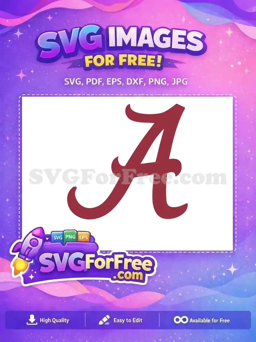 Free Crimson Tide A Free Alabama Crimson Free Sport Logos SVG