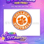 Free Orange Paw Free Clemson Tigers College Football Free SVG - Instant Download
