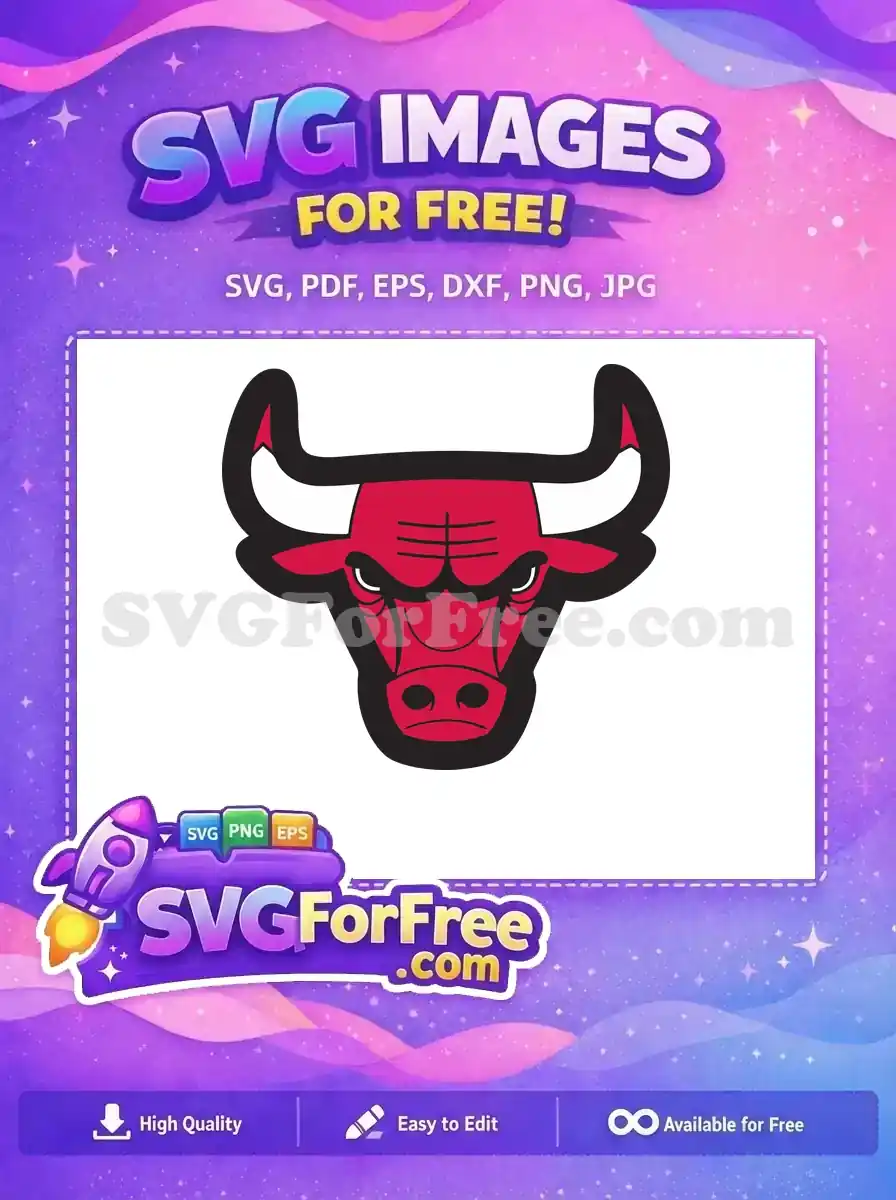 Free Red Angry Bull Free Chicago Sport Free SVG