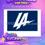 Free LA Dodgers Free Lightning Bolt Sport Logos Free SVG - Instant Download