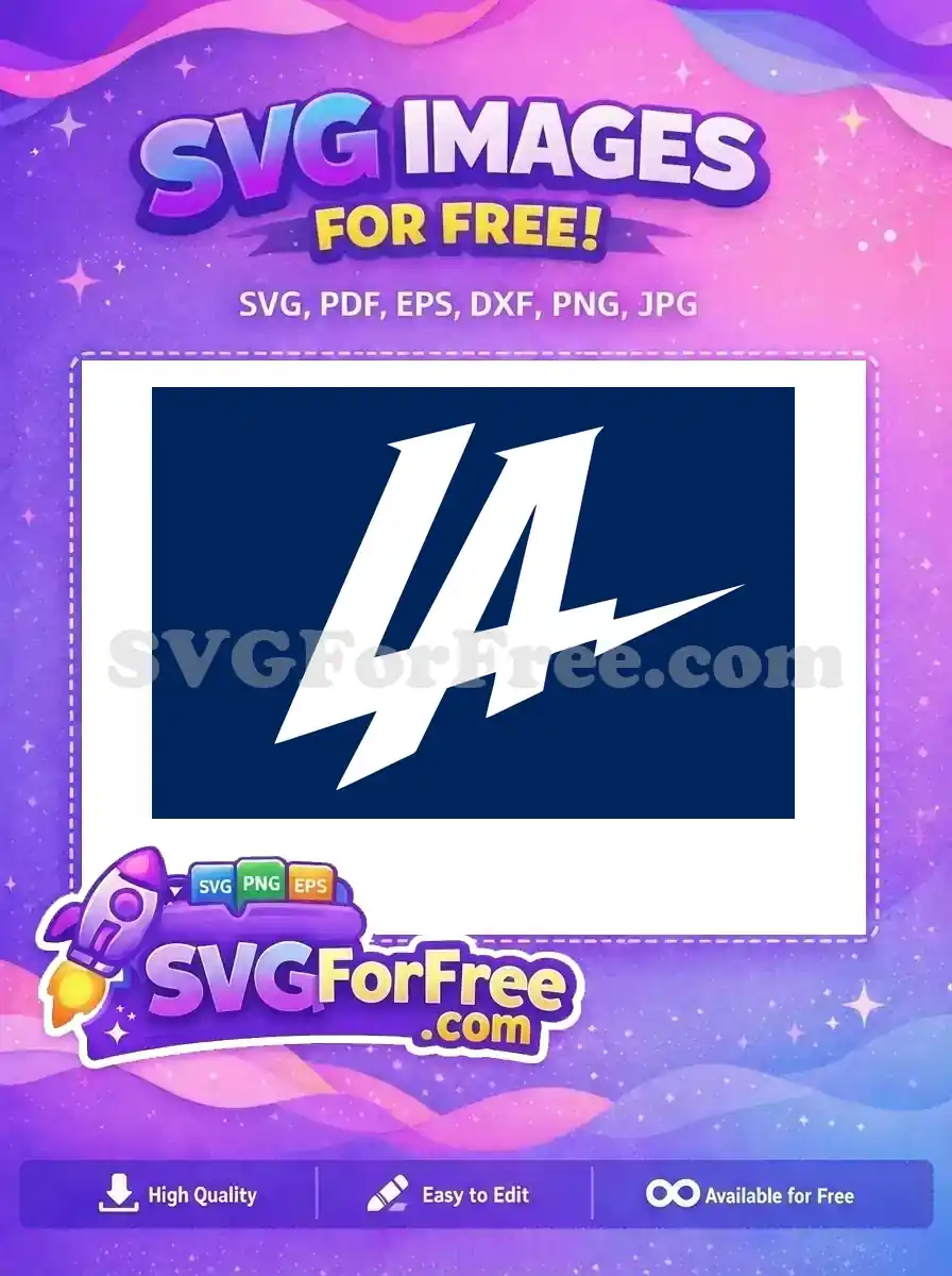 Free LA Dodgers Free Lightning Bolt Sport Logos Free SVG