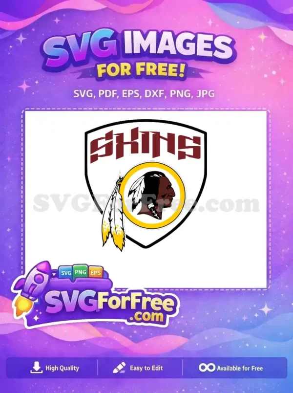 Free Burgundy Skins Free Yellow Feather Sport Logos Free SVG