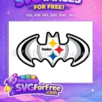 Free Batman Steelers Logo Free Pittsburgh Steelers Art Free SVG - Instant Download