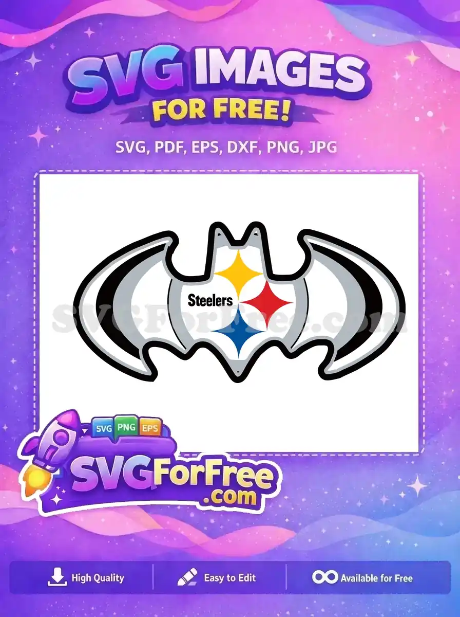 Free Batman Steelers Logo Free Pittsburgh Steelers Art Free SVG