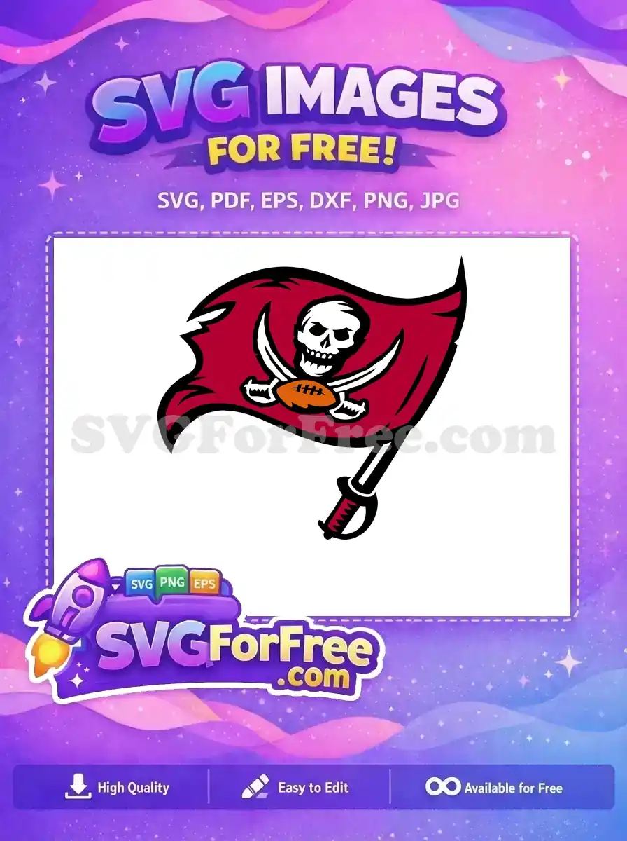 Free Red Flag Free Skull Football Tampa Bay Free SVG