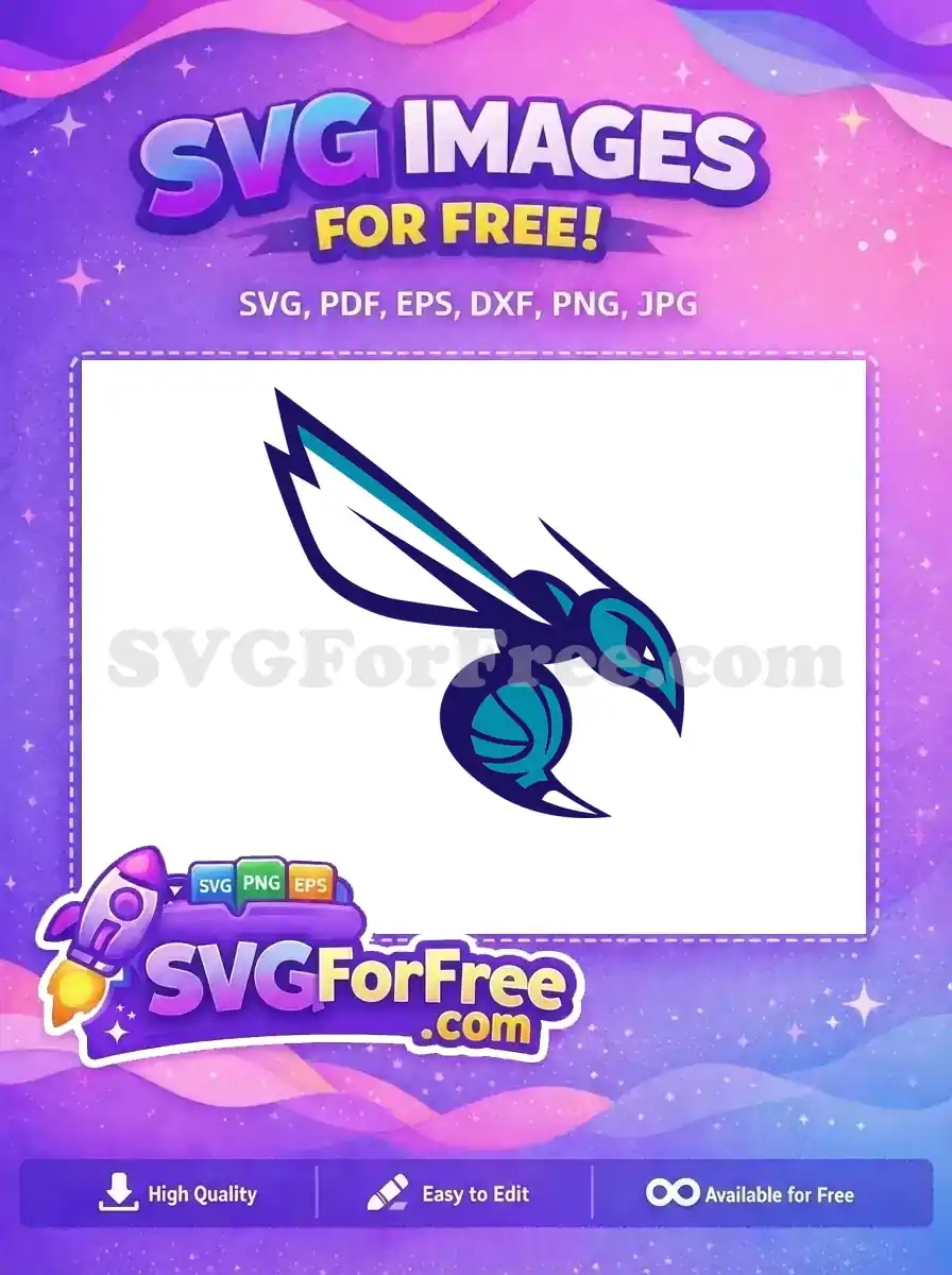 Free Teal Purple Hornet Free Basketball Sport Free SVG
