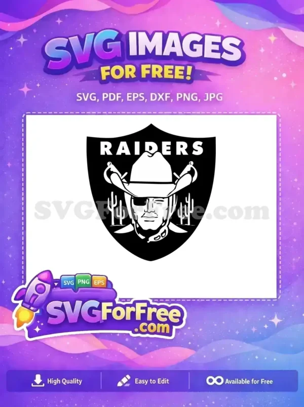 Free One-Eyed Cowboy Free Crossed Swords Raiders Free SVG