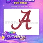 Free Crimson Tide A Free Alabama Sport Logos Free SVG - Instant Download