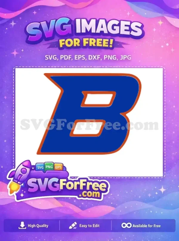 Free Blue Orange Letter B Free Sport Logos Free SVG