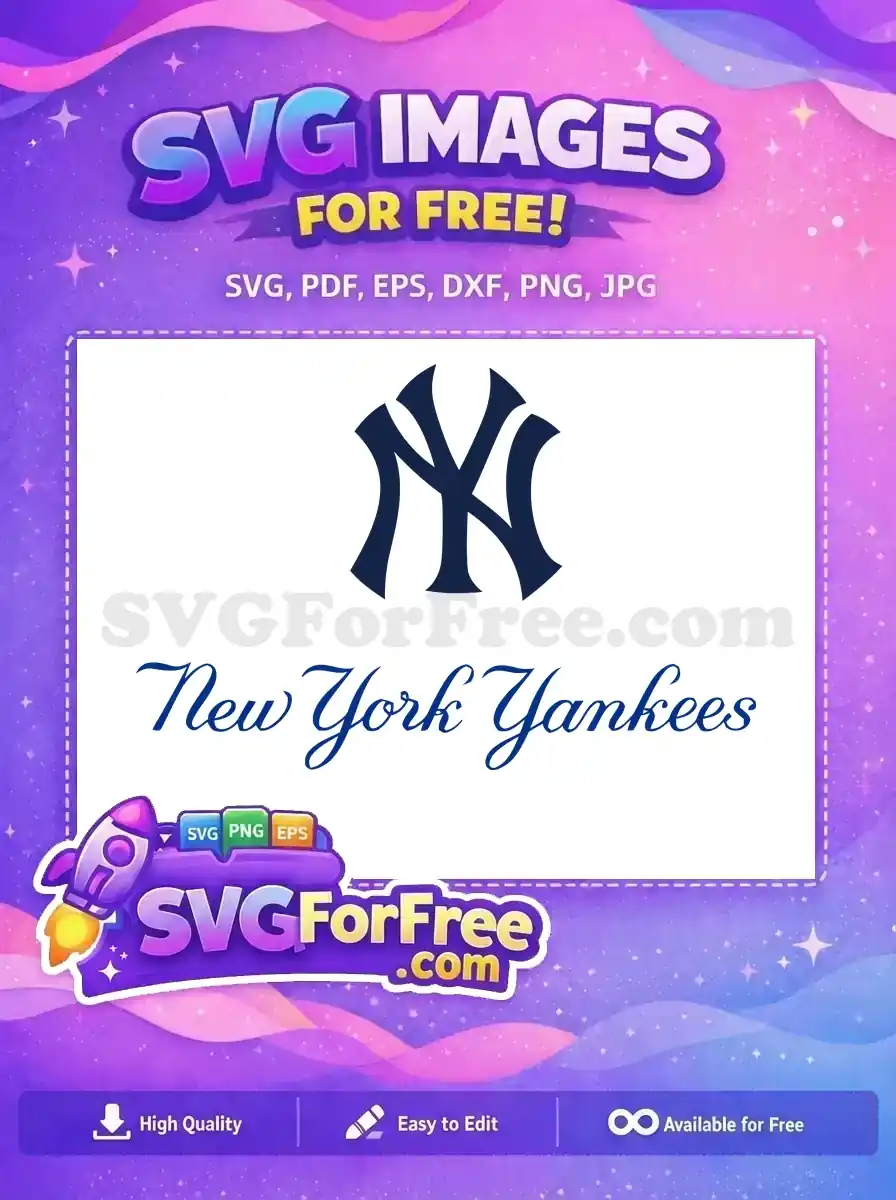 Free Navy NY Free Yankees Script Sport Free SVG