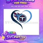 Free Tennessee Titans Logo Free Heart Design Sport Free SVG - Instant Download