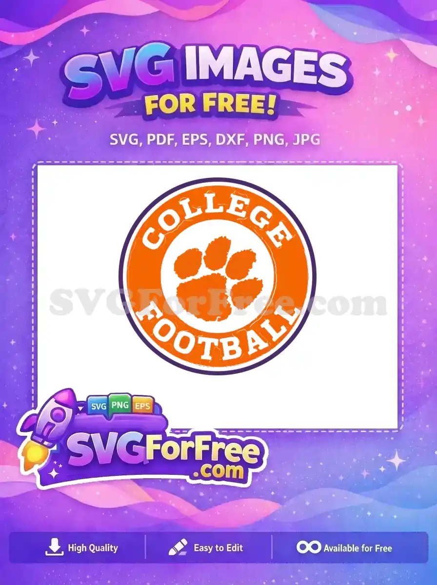 Free Orange Paw Free College Football Team Free SVG
