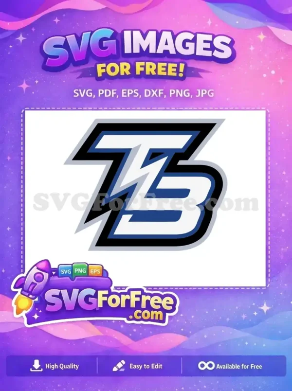 Free Team Bolt Free Blue Black Sport Logos Free SVG