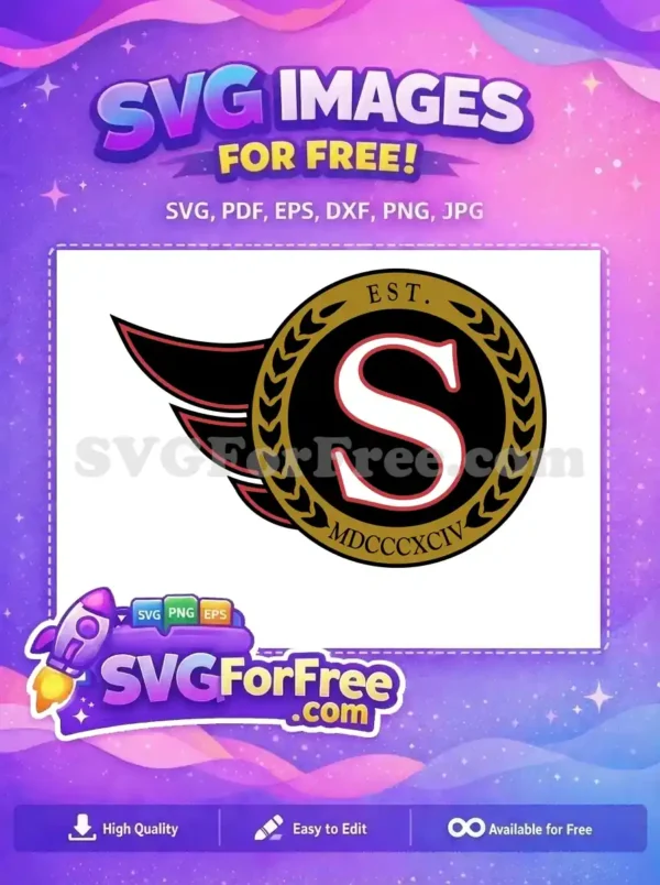 Free Black Gold Wings Free Letter S Logos Free SVG