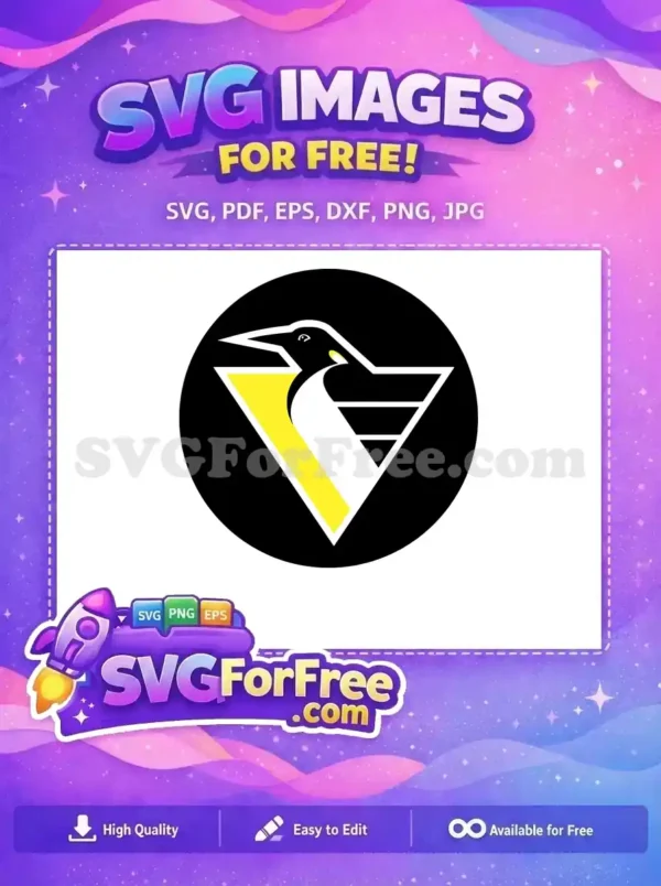 Free Black Yellow Penguin Free Sports Logo Free SVG