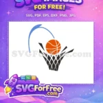 Free Orange Basketball Free Blue Swish Sport Logos Free SVG - Instant Download