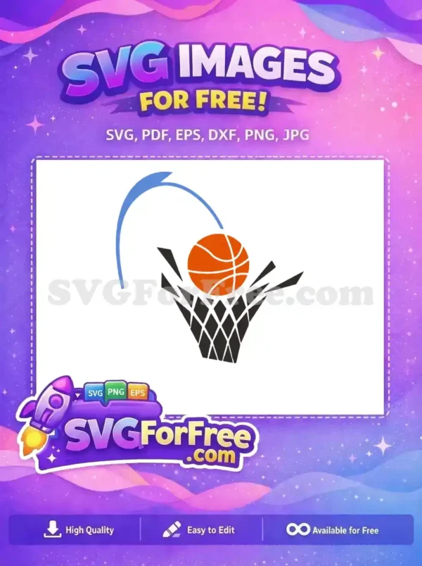Free Orange Basketball Free Blue Swish Sport Logos Free SVG