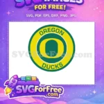 Free Oregon Ducks Yellow Green Circle Free Sport Logos Free SVG - Instant Download