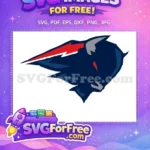 Free Red Lightning Free Gray Horns Sport Logos Free SVG - Instant Download