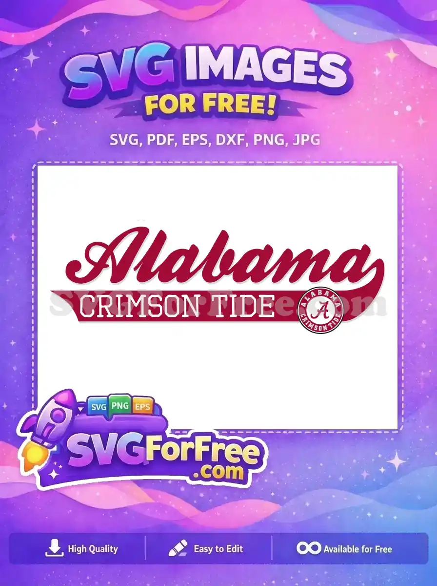 Free Crimson Tide Script Free Alabama Logo Sport Free SVG