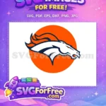 Free Orange Navy Broncos Logo Free Sport Free SVG - Instant Download