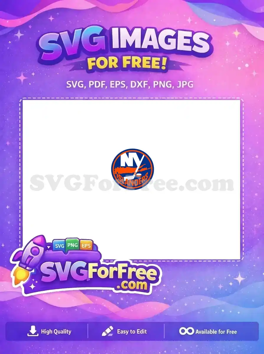 Free Blue Orange Circle Free Hockey Islanders Free SVG