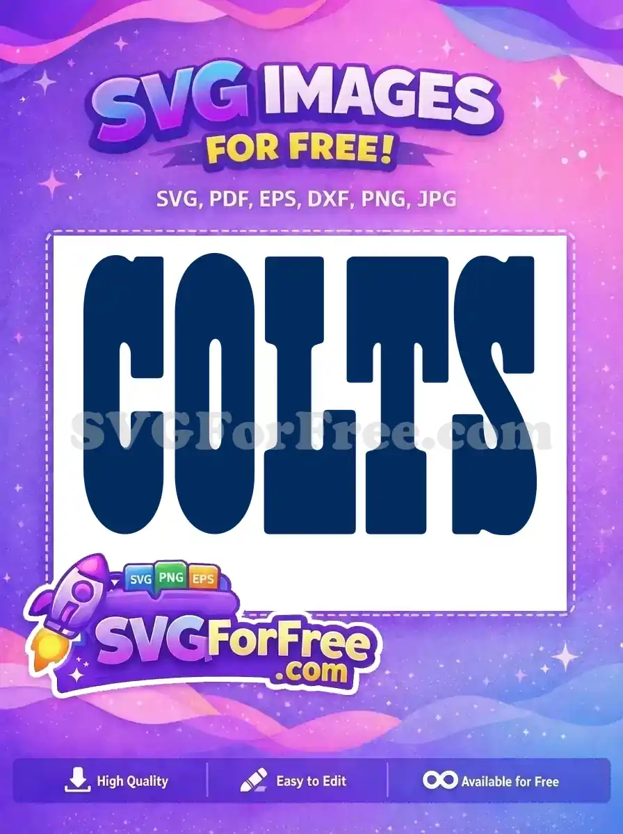Free Colts Blue Bold Free Indianapolis Team Free SVG