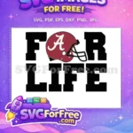Free Crimson Helmet Free Alabama For Life Free SVG - Instant Download
