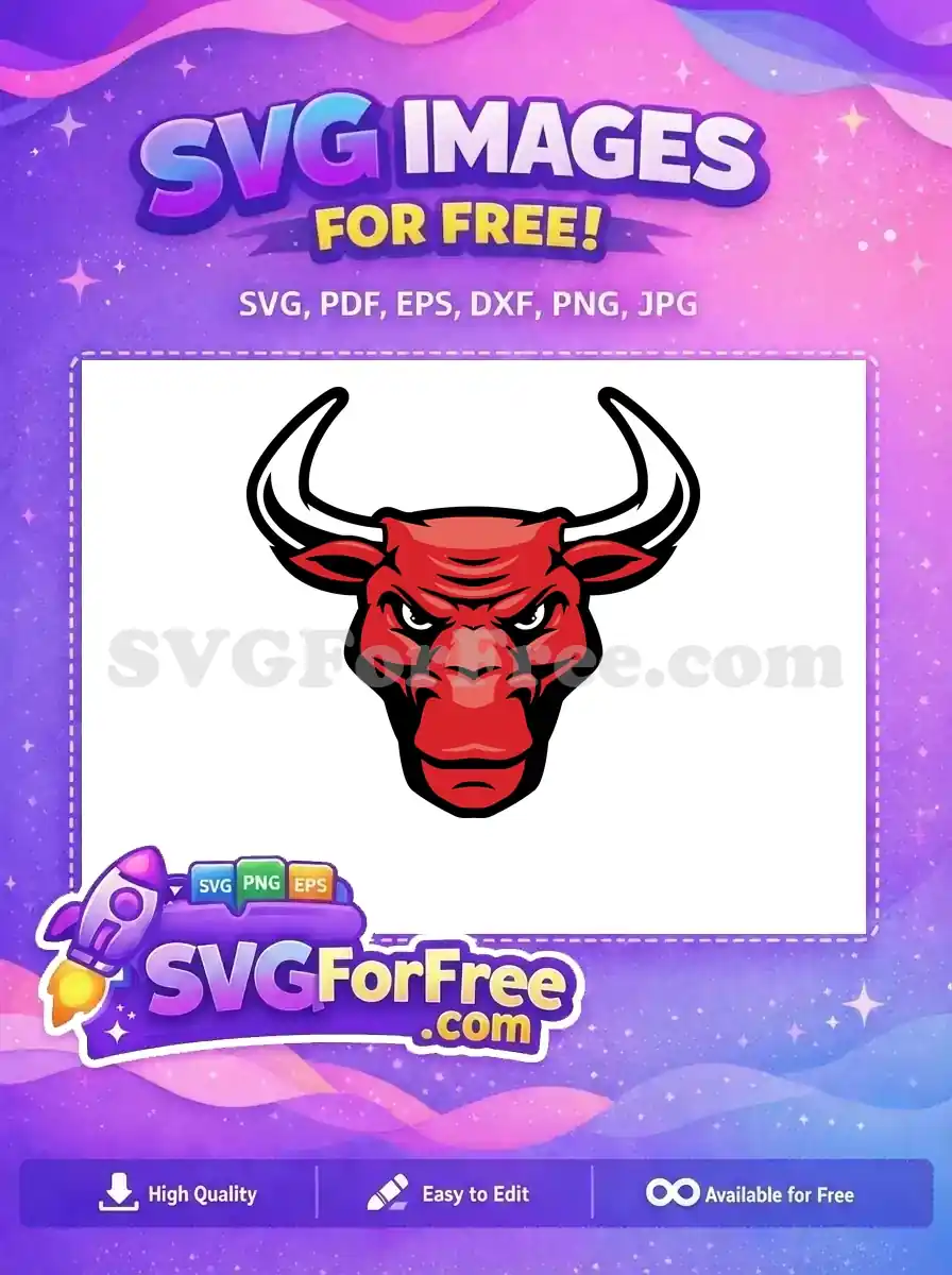 Free Fierce Red Bull Free Sport Logos Mascot Free SVG