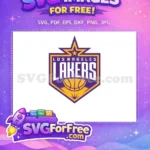 Free Purple Yellow Star Free Basketball Los Angeles Lakers Free SVG - Instant Download