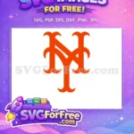 Free Orange Interlocking Letters Free New York Mets Free SVG - Instant Download