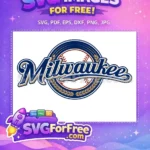 Free Blue Milwaukee Baseball Free Sport Logos Free SVG - Instant Download