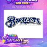 Free Navy Gold Outline Brewers Sport Logos Free Design Free SVG - Instant Download