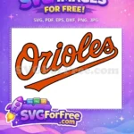 Free Baltimore Orioles Free Script Orange Team Free SVG - Instant Download