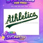 Free Oakland Athletics Text Free Green Gold Sport Free SVG - Instant Download