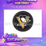 Free Pittsburgh Penguins Logo Free Hockey Puck Design Sport Logos Free SVG - Instant Download