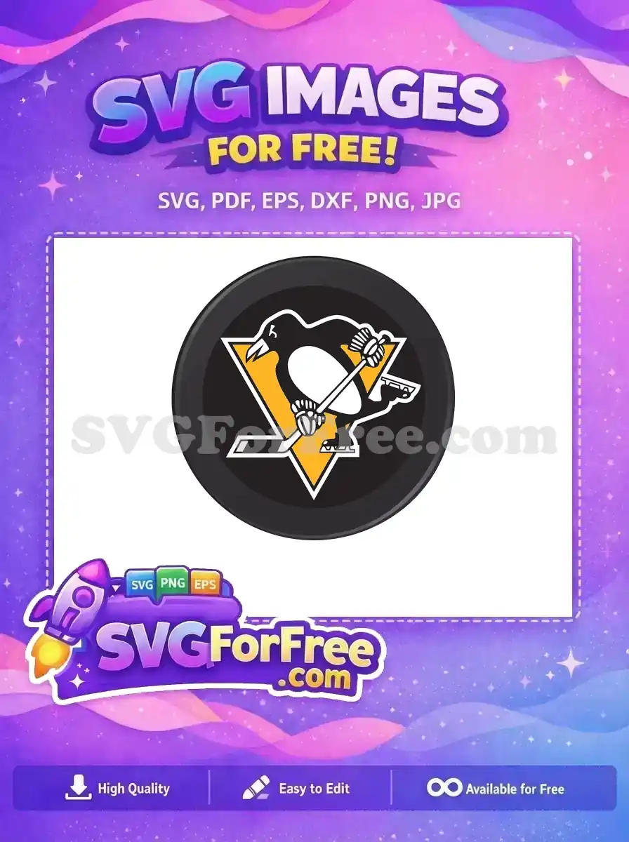 Free Pittsburgh Penguins Logo Free Hockey Puck Design Sport Logos Free SVG