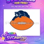 Free Fierce Navy Bear Free Gripping Orange Football Chicago Bears Free SVG - Instant Download