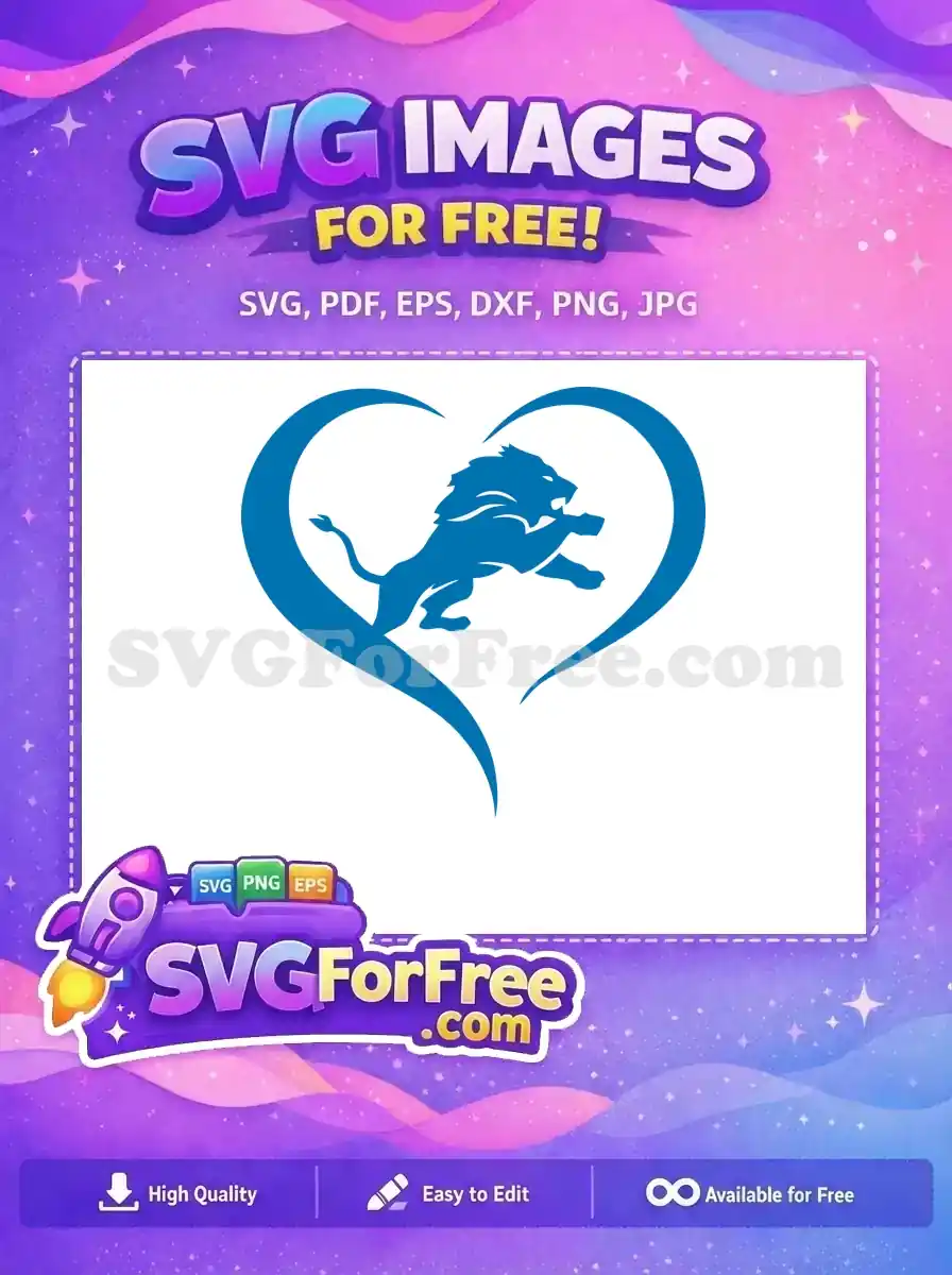 Free Roaring Lion Free Heart Shape Sport Logos Free SVG