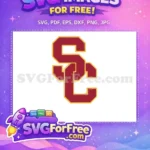 Free USC Trojans Free Gold Outline Sport Logos Free SVG - Instant Download