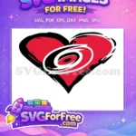 Free Red Heart Free Hurricane Emblem Sport Logos Free SVG - Instant Download