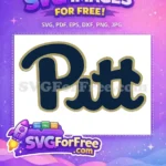 Free Blue Gold Pitt Panthers Sport Logos Free Design Free SVG - Instant Download